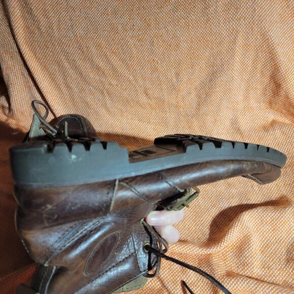 Polo By Ralph Lauren Ranger Men's Distressed Brown Leather Buckle Boots Size 7.5 - Picture 14 of 17